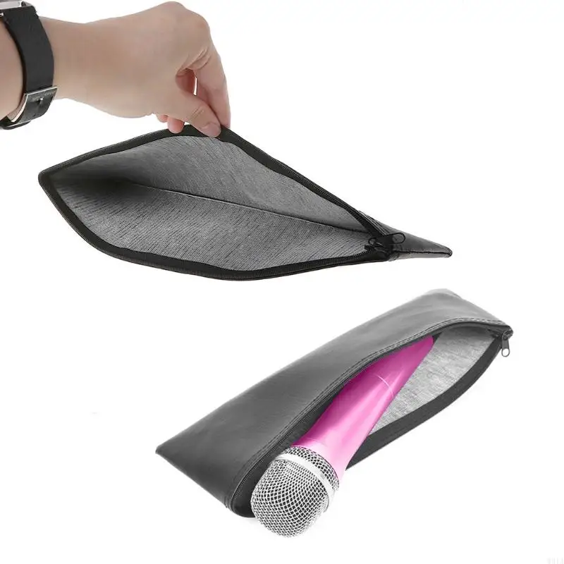 W91a 2pcs لـ Wireless Handheld Microphone Zippered Universal for Case Bags Pou