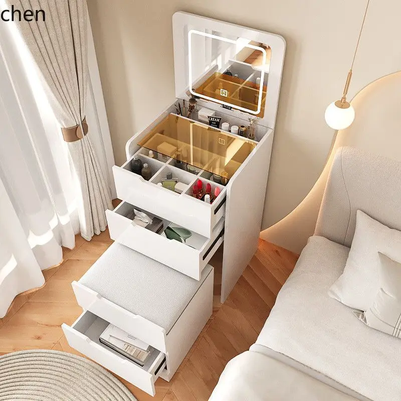 HT Internet Celebrity Cream Style Dressing Table Bedroom Modern Minimalist Makeup Table Bedside Makeup Desk