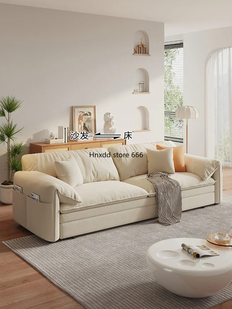 

2024 new study bedroom cream wind retractable storage sofa