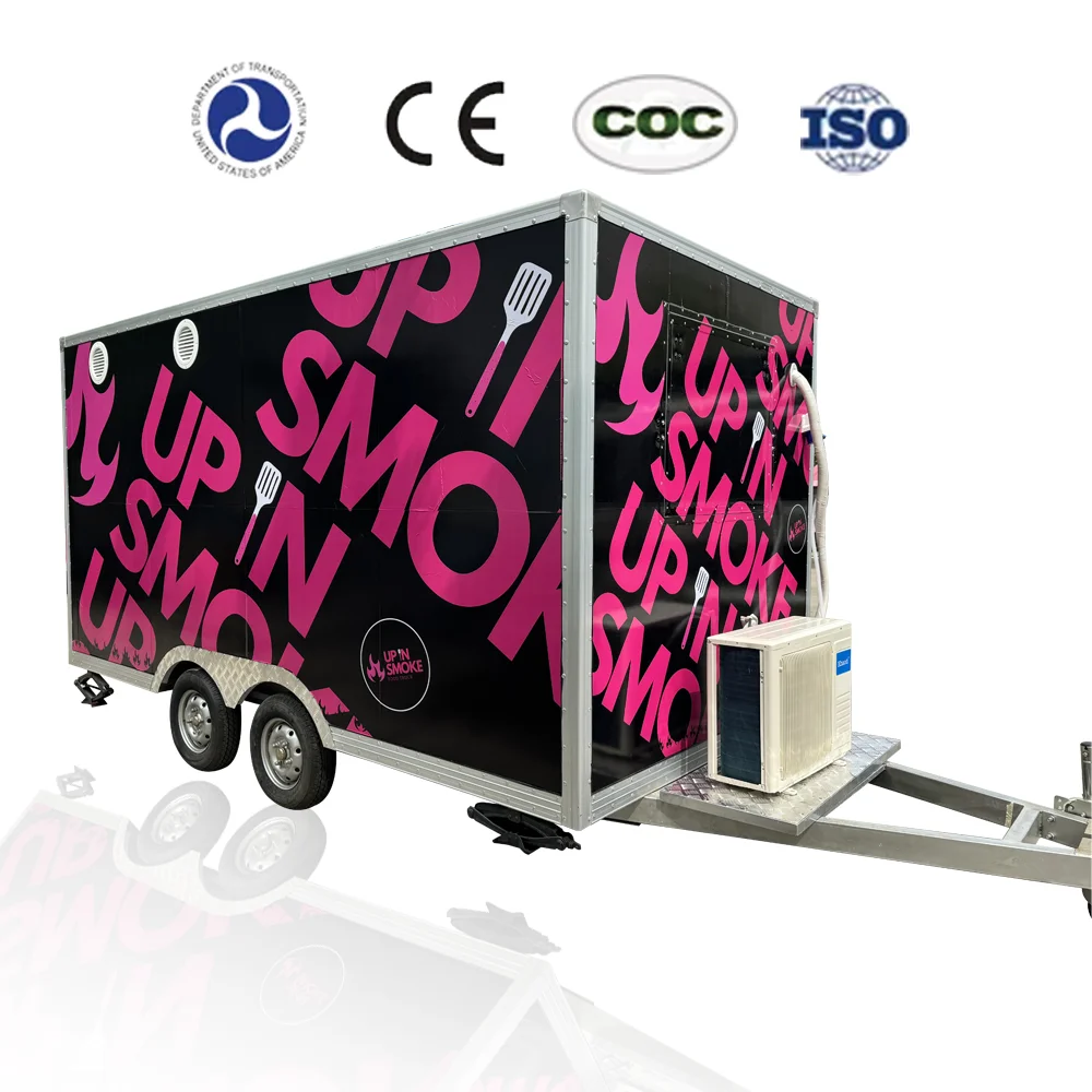 

Customized Color Fast Food Truck For Sale Fast Concession Bbq Mobile Food Trailer Trucks Food Cart With Full Kitchen