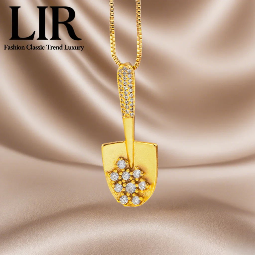 

Новое ожерелье с подвеской в виде лопаты LIR 2025: неувядаемый, уникальный дизайн, инкрустация цирконом, повышение богатства, удачи, женские украшения