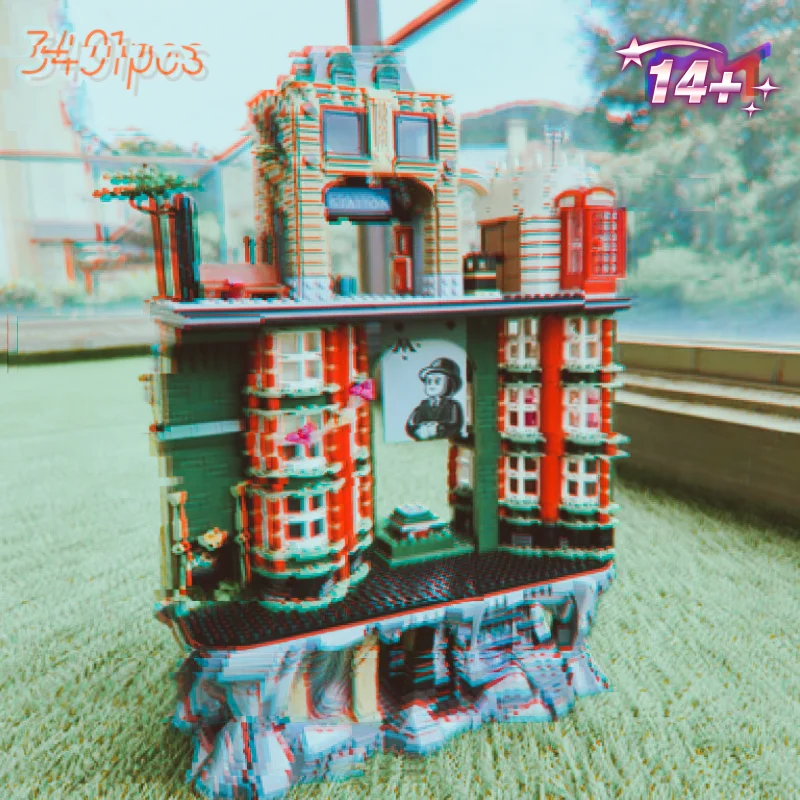 Fantasy Wizard Headquarters Blocks, Static Display 3491pcs Multi Floor Structure Set Perfect Christmas Gift For Adult Magic Fans