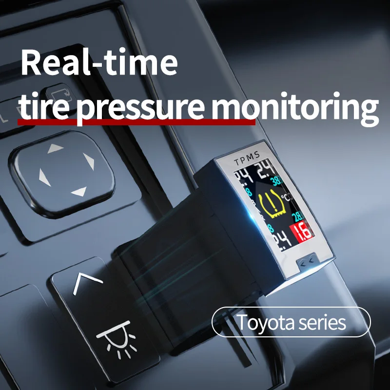 Smart TPMS Car Tire Pressure Monitor System 4 Sensors Display real-time intelligent for Toyota modules