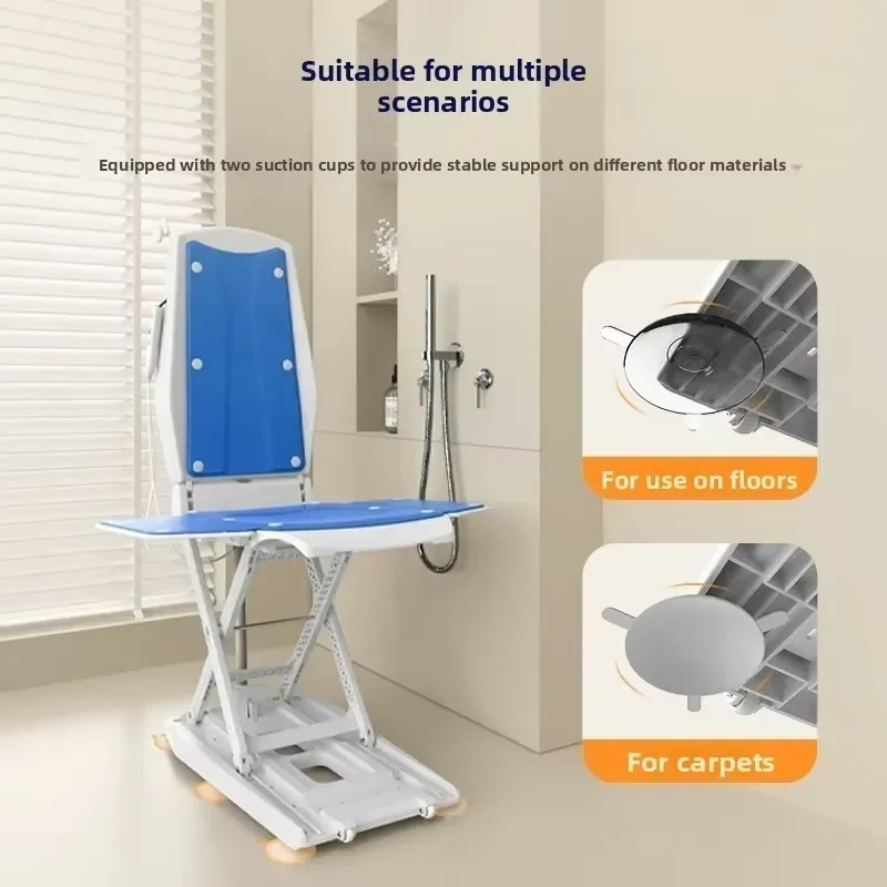 Electric Lift Chair for Elderly Stand Up Shower Seat Waterproof Bathing Aid Home Care Mobility Assistance Adjustable Height