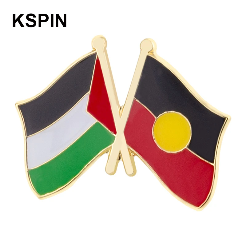 

10PCS a Lot Australian Aboriginal Frienship Flag Badge Flag Brooch National Flag Lapel Pin International Travel Pins