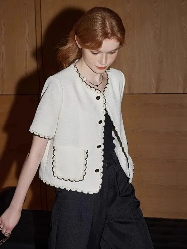 سترة صوفية مفتوحة بزر واحد من Faionable Jaet ort Sve ملابس نسائية صيفية للحماية من الشمس تصميم Blo ملون للتنقل... #1