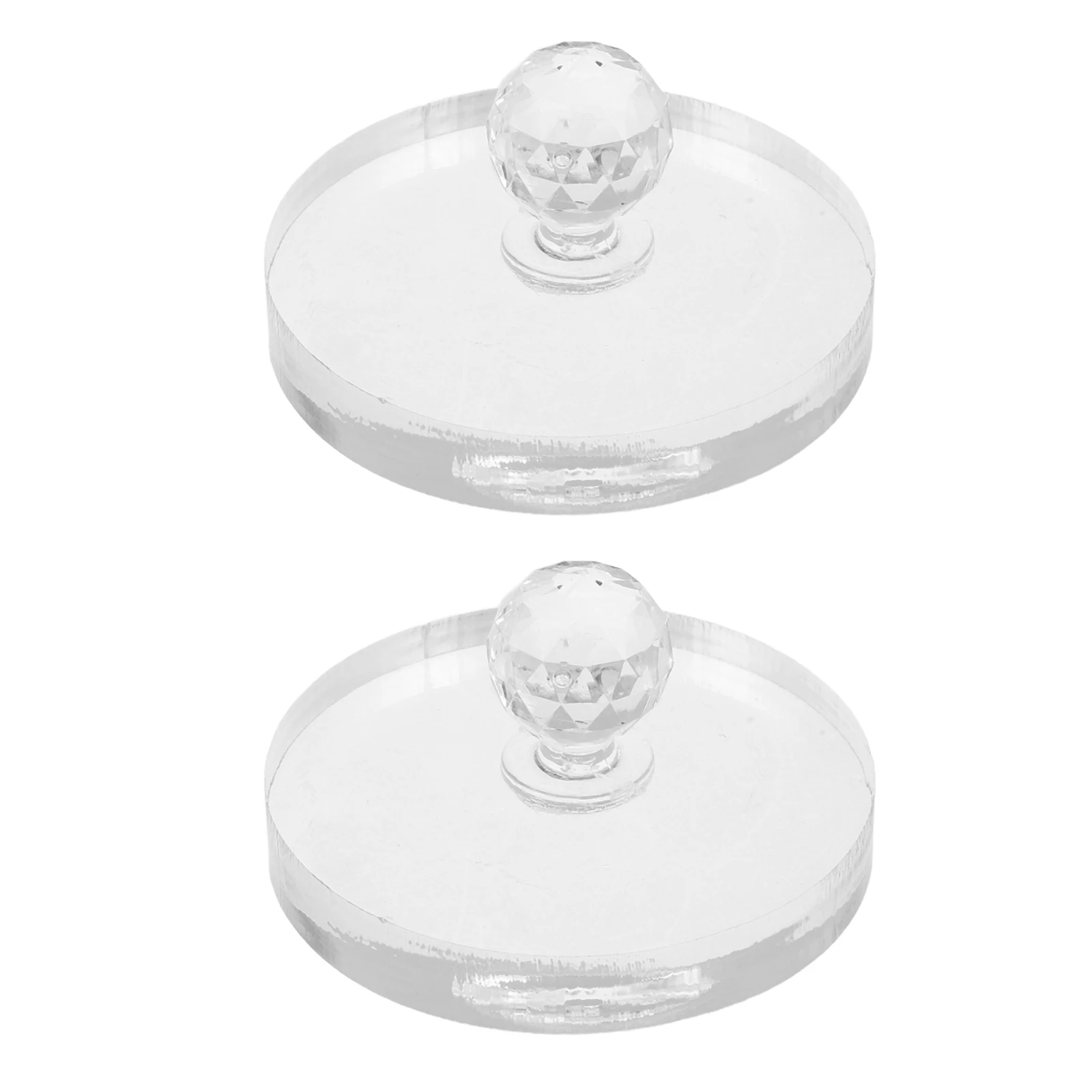 

2Pcs Eyeshadow Powder Stamper Plastic Press Tool for Blush Brow Highlighter Reusable Pressing Accessories 2.24-Inch