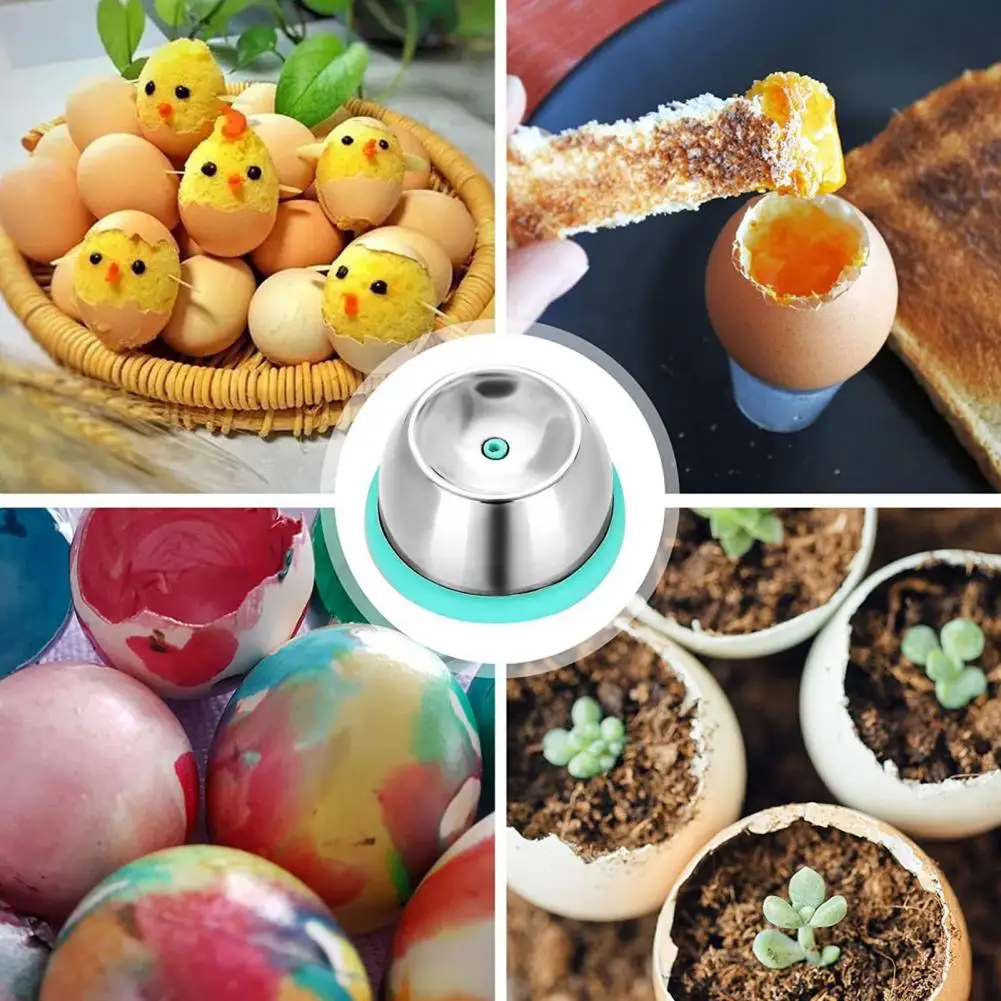

Egg Hole Shell Remover Egg Puncher Tool Stainless Steel Egg Puncher Peeler Set for Boiled Eggs Portable Hole Poker for Lovers