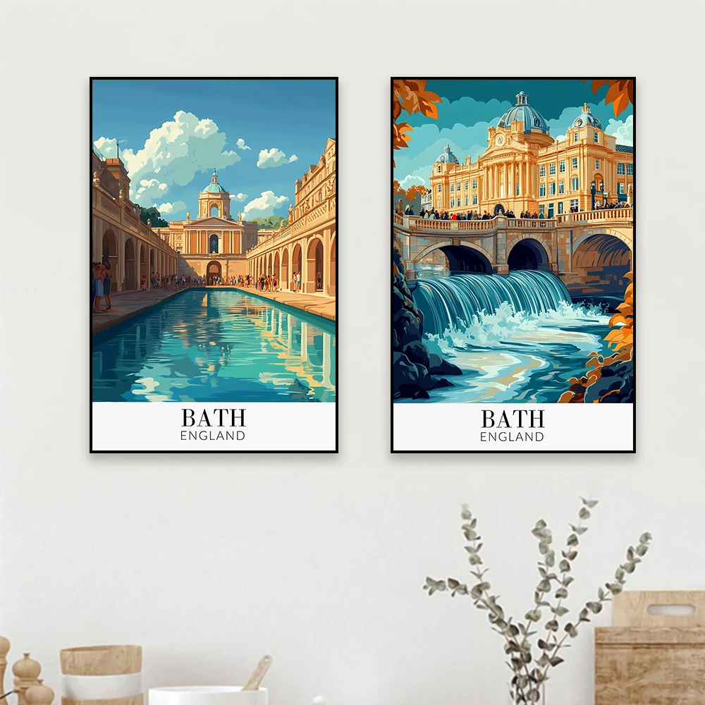Bournemouth Print England Travel Wall Art Poster Florence Duomo Italy City Canvas Painting Landscape Art Canvas Prints Decor