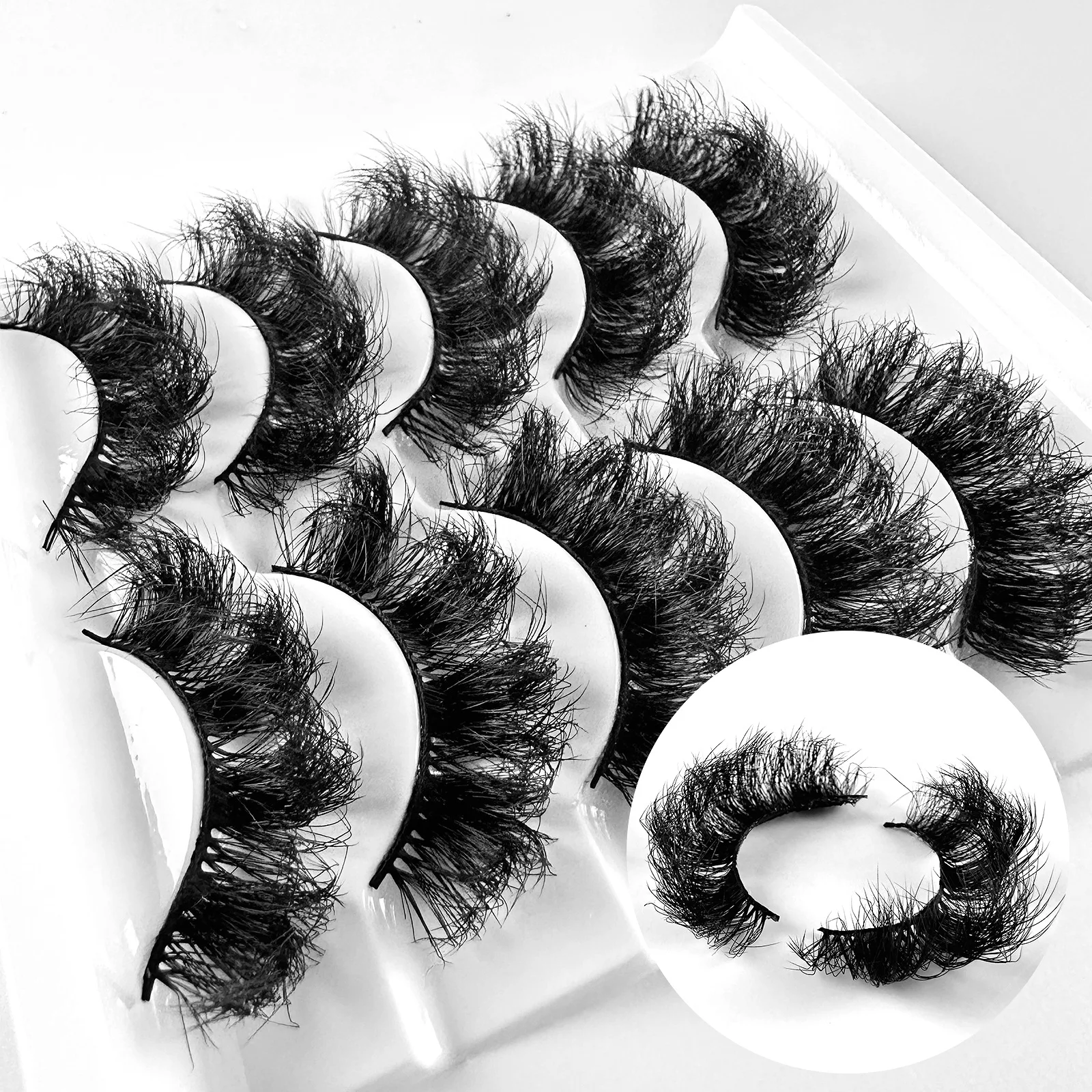 Nuovo 5 paia 8-16mm Faux 3D ciglia di visone Bulk Wispy Natural visone Extension ciglia all'ingrosso ciglia finte naturali Cilios