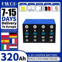 PWOD EU Stock 320AH Lifepo4 Battery 3.2V Grade A 12V 24V 48V Lithium iron phosphate Cell Rechargeable prismatic For RV Camping