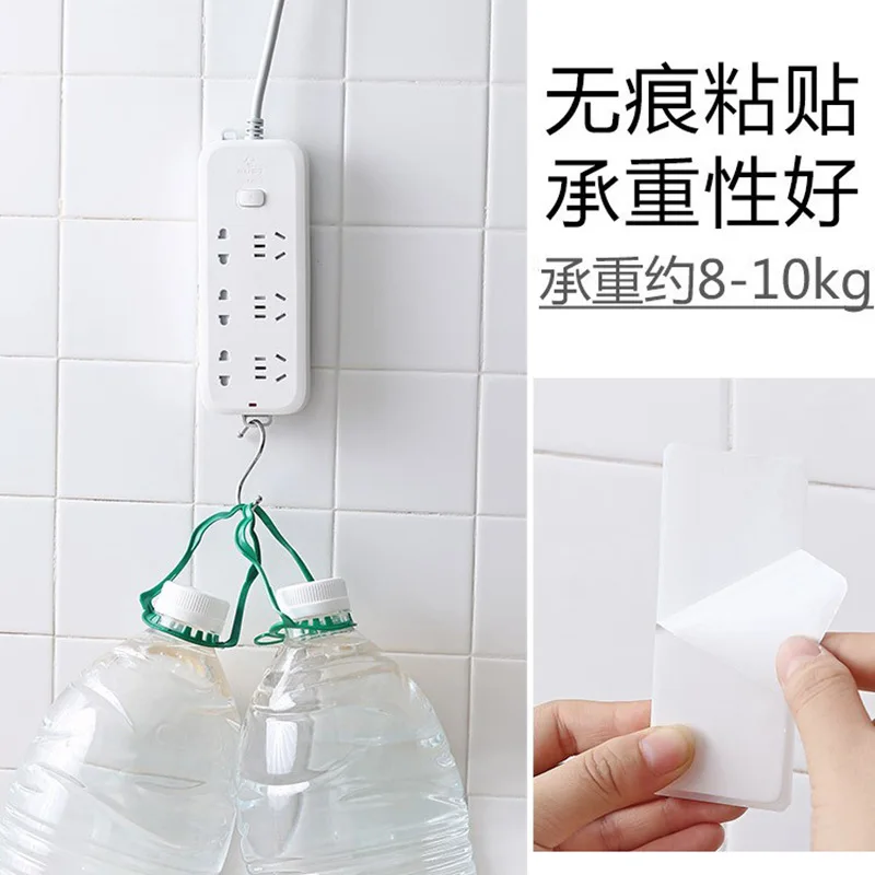 1/2/5/10PCS Self-Adhesive Desktop Socket Fixer Hanging Power Strip Cable Organizer Wall Holder Fixator Removable Wall-Mounted image 2