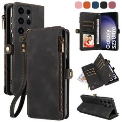 For Samsung Galaxy S25 S26 S24 S23 S22 S21 S20 FE Ultra PLUS A17 A54 A56 A55 A34 Case 5g Luxury Leather Flip Wallet Phone Bags