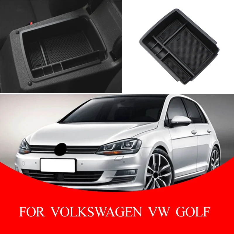 

Armrest Storage Box Center Console Organizer For Volkswagen VW Golf 7 Mk7 VII 5G GT I R 2013-2018 Organizer Accessories