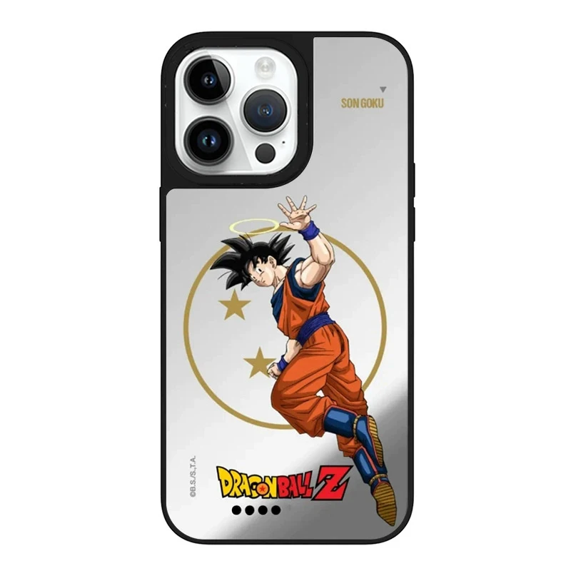 Anime Dragon Balls Frieza Goku Vegeta Buu Mirror Cases for iphone 14 13 12 15 16 17 pro max plus Shockproof Back Cover