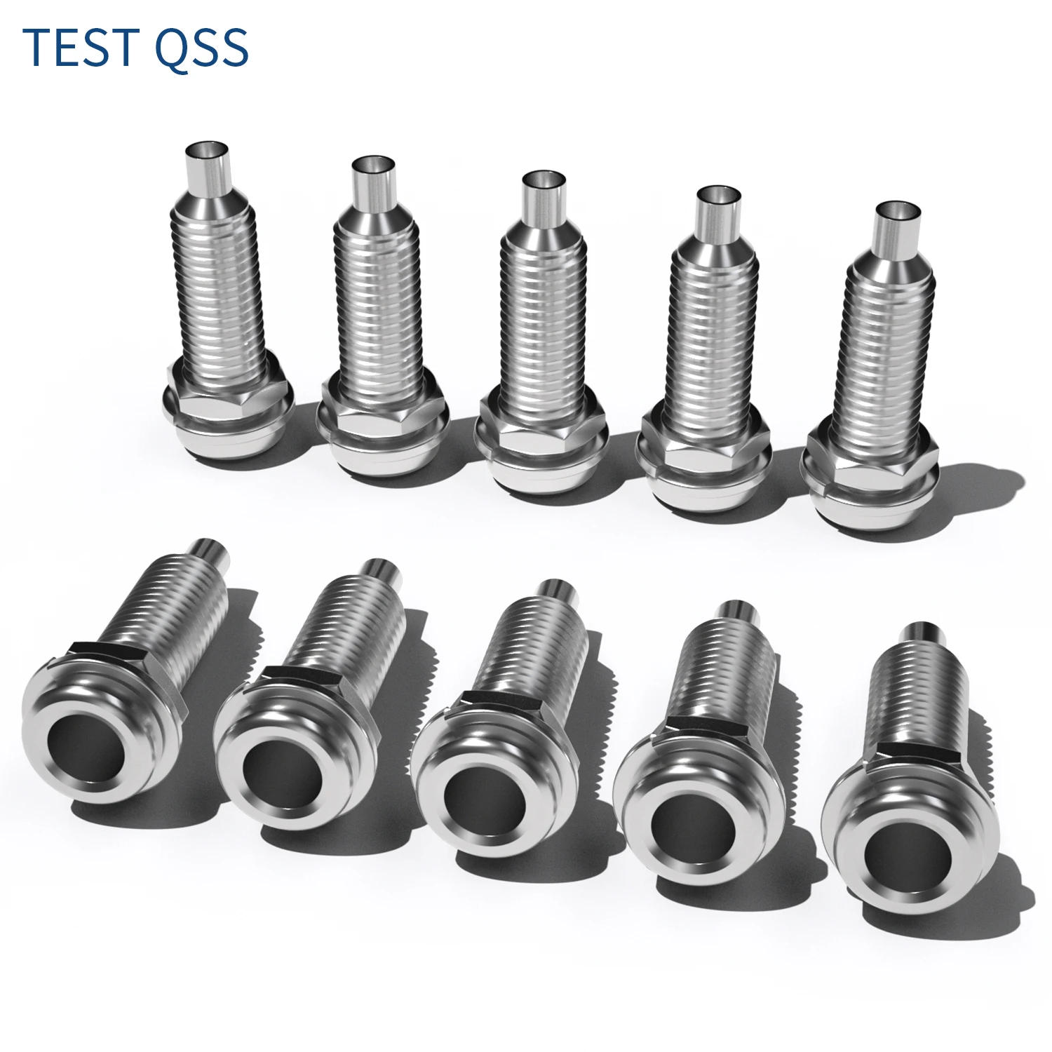 

QSS 10pcs 4mm Banana Socket Metal M6 Hexagon Nut Cutout Panel Socket Binding Post Electric Connector