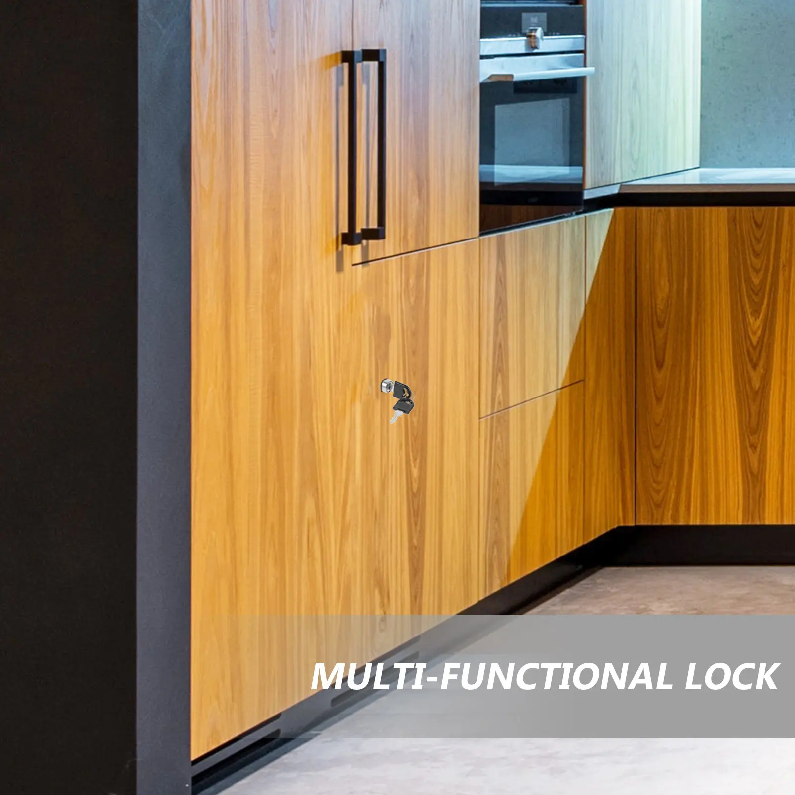 Robust Stainless Steel Cabinet Lock with Key Secure Drawer Lock for File Cabinets Cupboards Showcases Electric Boxes Counters