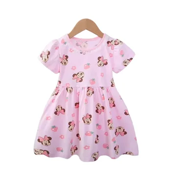 Summer Girl Short-sleeved Dress Cute Minnie Princess Style Casual Sundress for 2-6 years Kids Baby Version 3