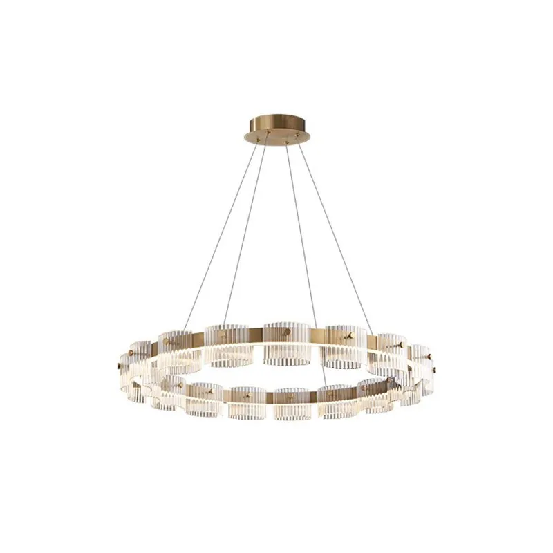 

Modern light luxury living room, chandelier creative fashion design sense of simplicity