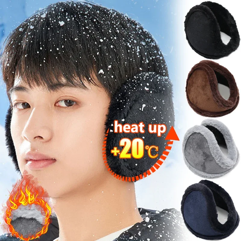 

Thicken Earmuffs Men Women Solid Winter Velvet Ear Cover Outdoor Cycling Skiing Warm Plush Fleece Earflaps Antibruit Protector