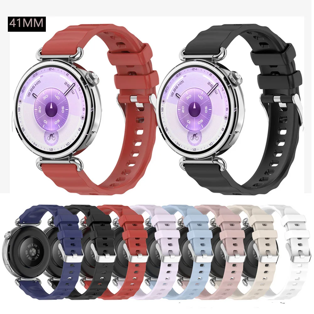 Силиконовый ремешок для часов Heroland для Huawei Watch GT6 41 мм, спортивный силиконовый гелевый браслет для часов GT6 46 мм, замена аксессуаров