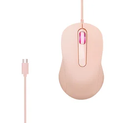 Type C Interface Mute Wired Mouse for Thunderbolt Girls Children laptop Tablet Cell phone Use