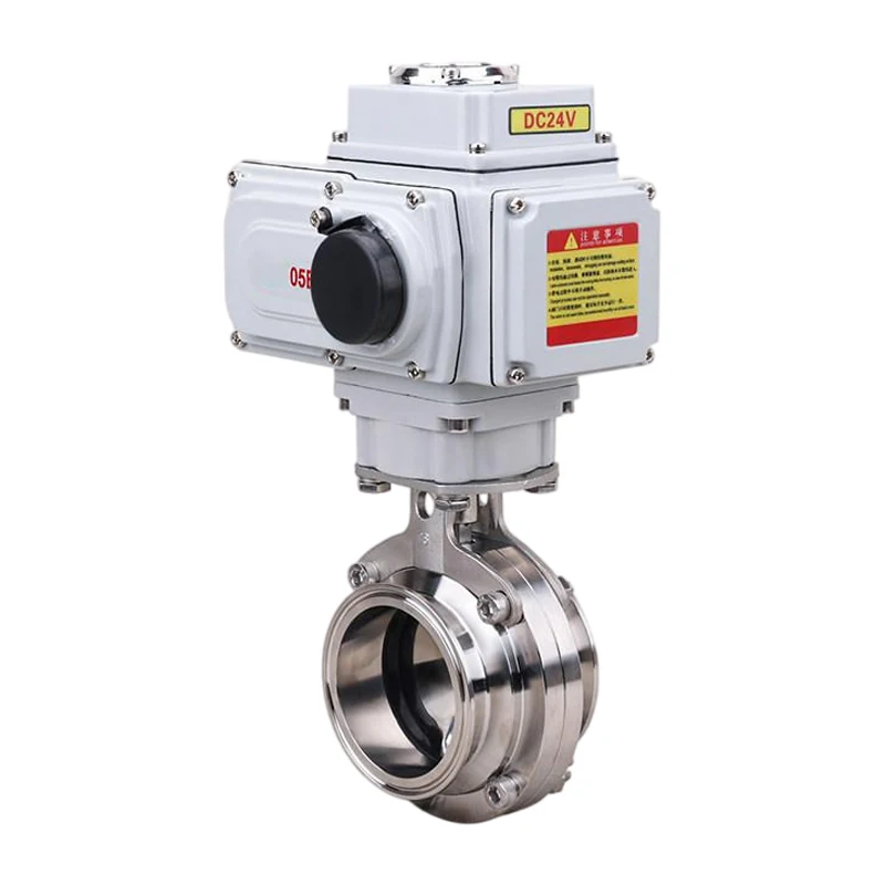 Electric Quick Release Butterfly Valve 304 Stainless Steel D981X-16P Sanitary Food Chuck Clamp Butterfly Valve Explosion-Proof