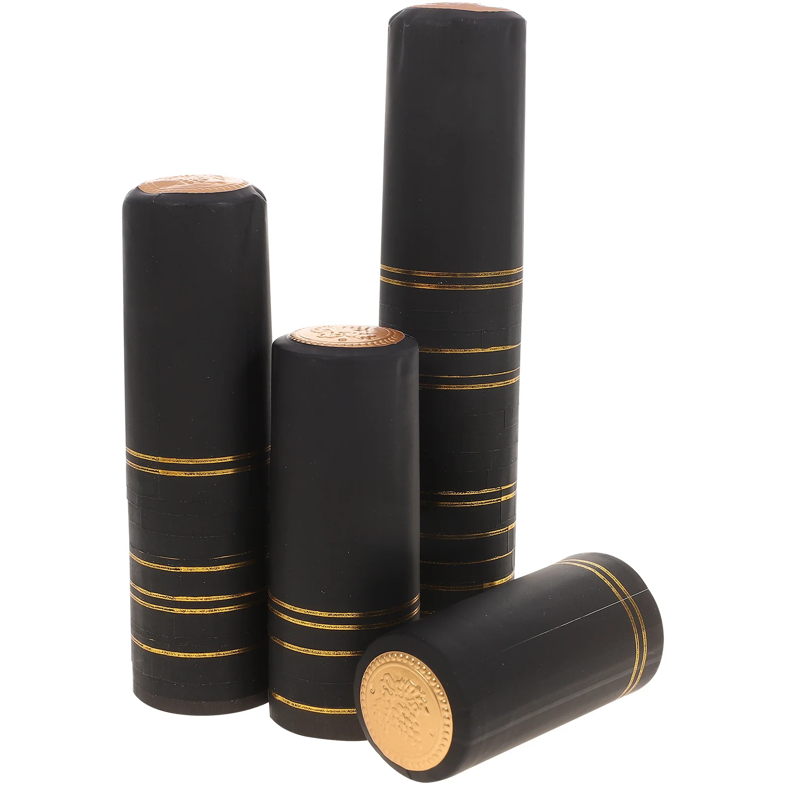 

100Pcs Wine Heat Shrink Capsules Elegant Classic Look Bottle Sealer Wrap for Red Wine Beer Beverage Holiday Wedding Creative