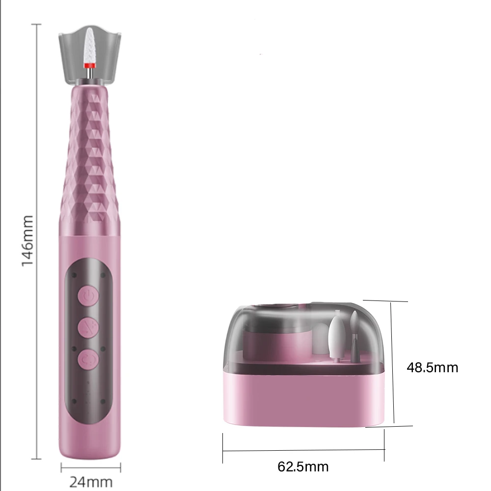 ปากกาขัดเล็บ USB ชุดดูแลเล็บสำหรับใช้ในบ้าน DIY สำหรับการขัดเล็บ