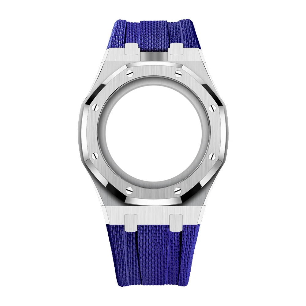 Luxury Stainless Steel Case+Stainless Steel Strap For For Swatch X AP Royal POP Pocket Changer To Wristwatch image 3