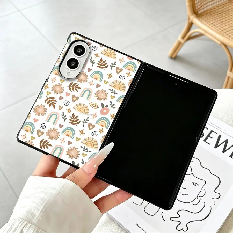 Luxury Phone Cover Case for Samsung Galaxy Z Fold8 Wide Z Fold 8 ZFold Wide ZFold8 Soft Neutral Shapes