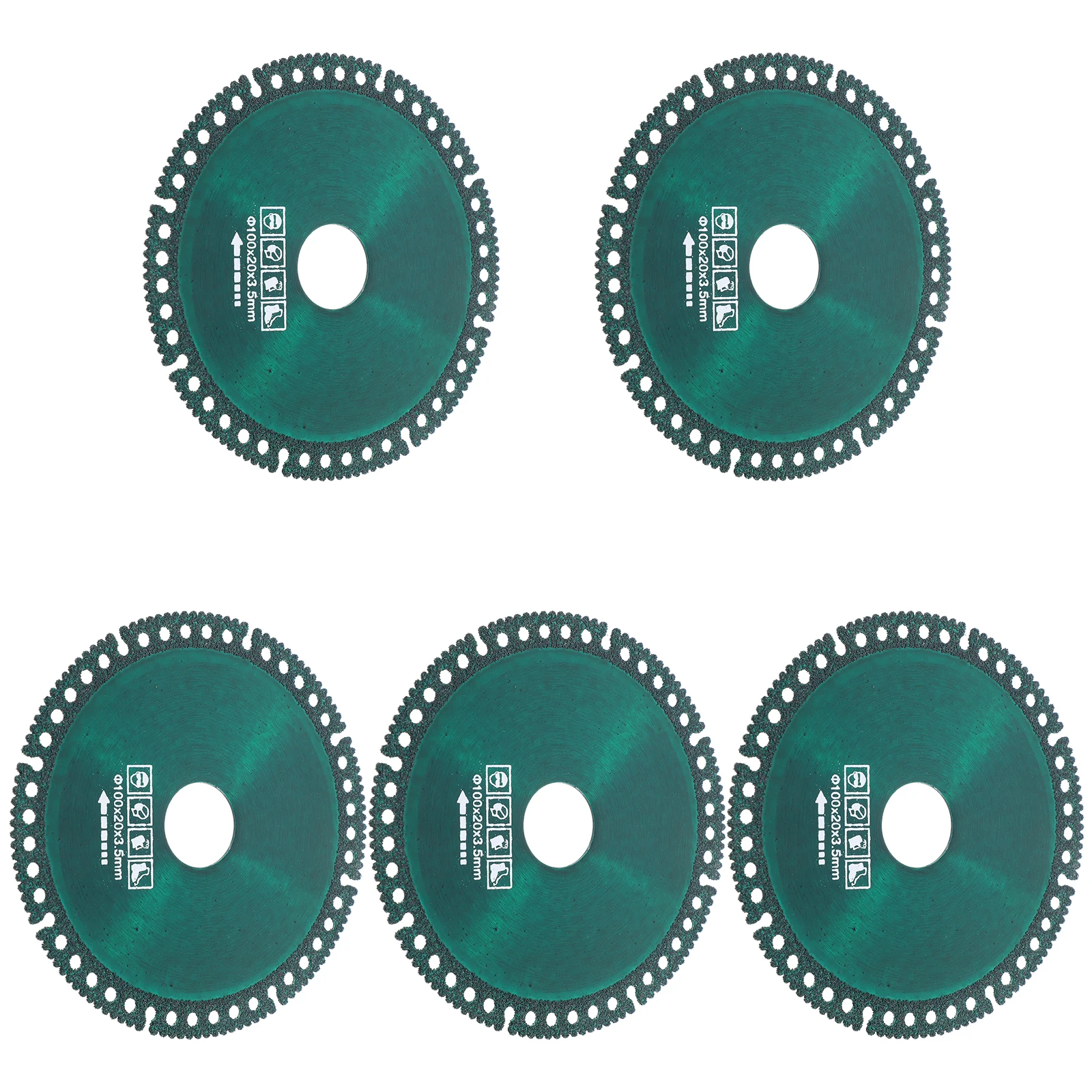 5pcs Cutting Disc Grinder Replacement Circular Saw Blade For Ceramic Tiles Marble Color Steel High Manganese