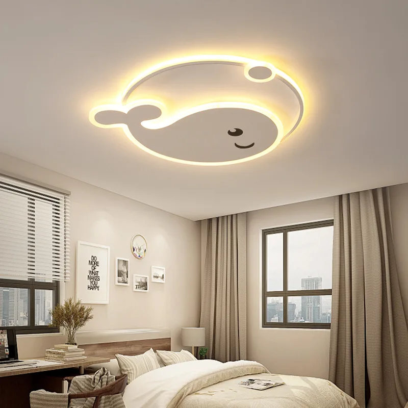 

Kids Ceiling Lamp Nursery Bedroom LED Light - Medieval Vintage Macaron Color with Stars Moon Dolphins Decor for Girls Boys Study