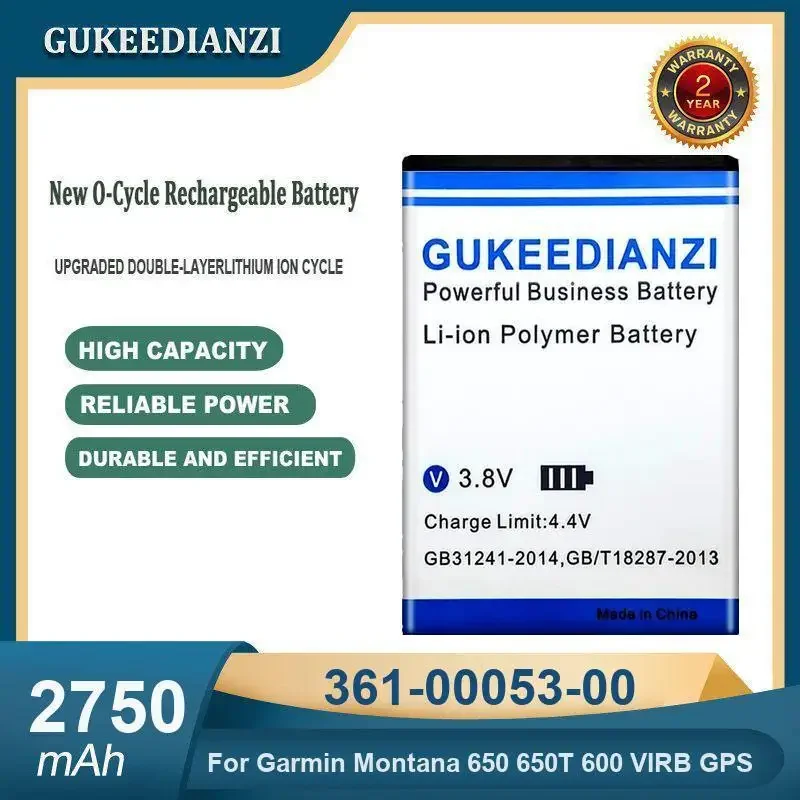 

Аккумулятор высокой емкости 2750 мАч 361-00053-00 GPS для Garmin Montana 650 650T 600 VIRB GPS