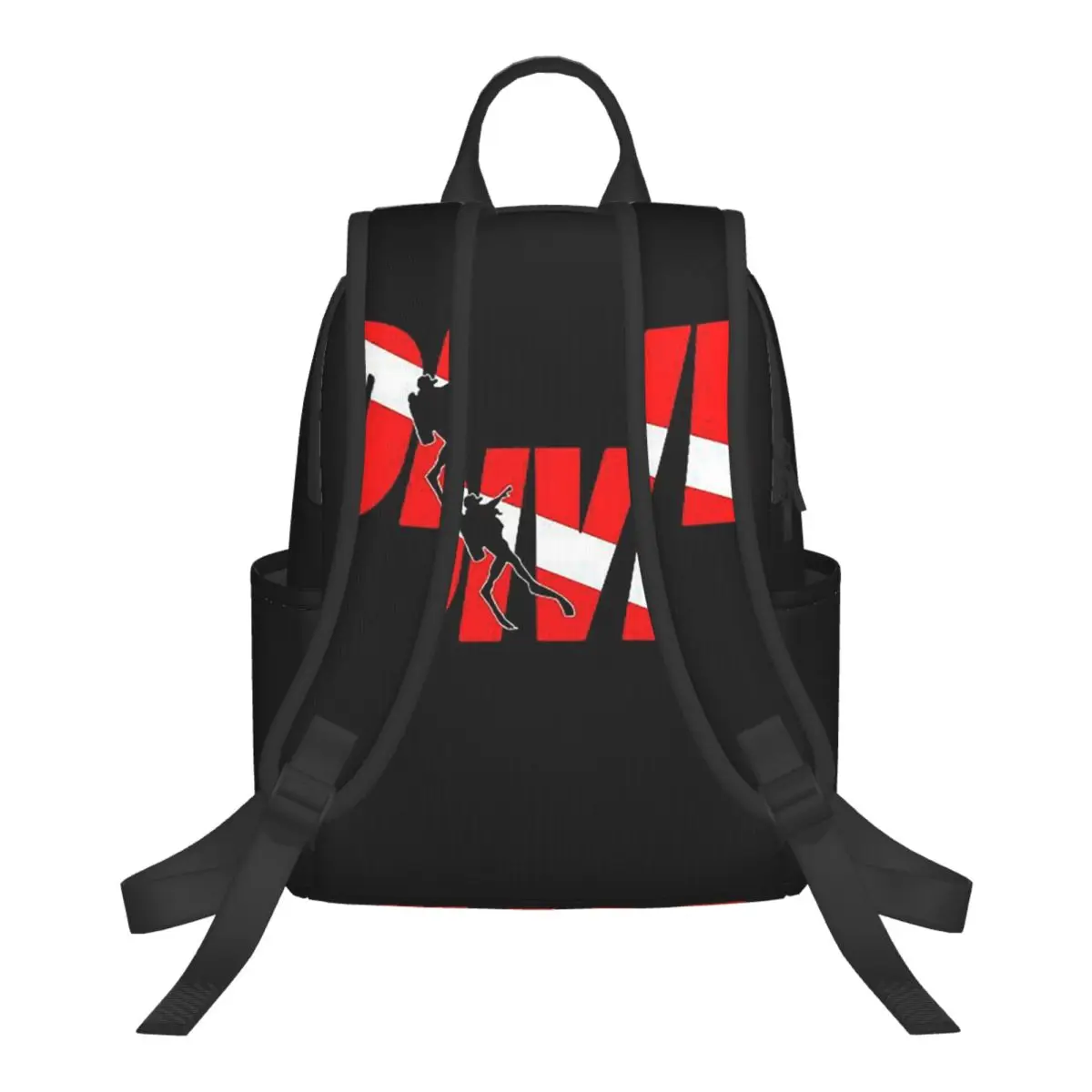 Scuba Dive Flag Bubble Diving Diver (2) Student Backpack School Bag Hiking Travel Daypack for Men Women Bookbag Shoulder Bags