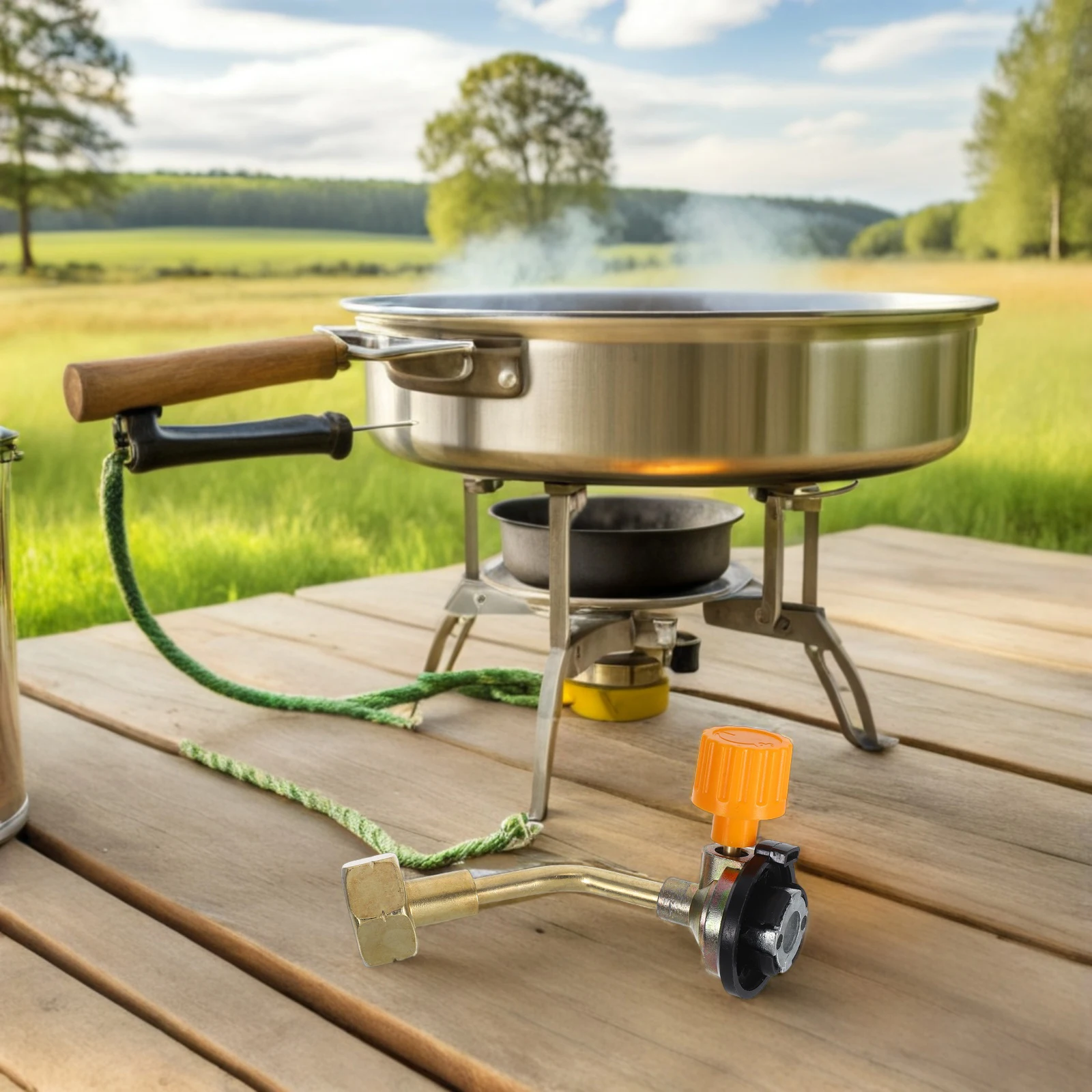 

Portable Outdoor Gas Canister Connector Valve Easy Transfer Stable Connection Reusable Durable Compact Lightweight Efficient