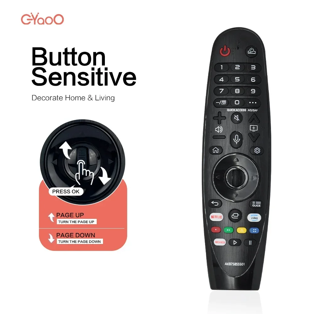 IR Remote Control AKB75855501 MR20GA For Smart TV AI ThinQ OLED Smart TV Without Voice Function