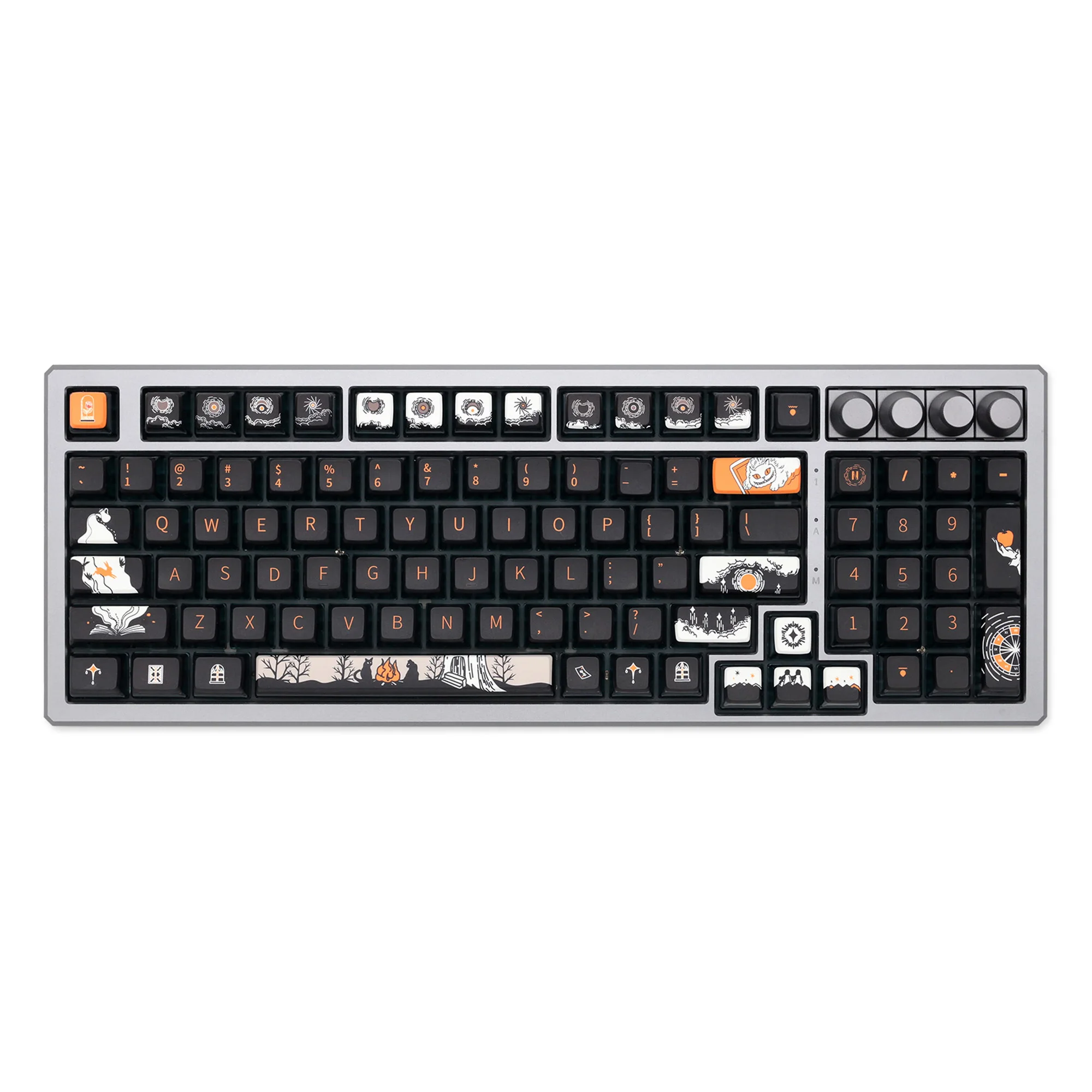 

Клавиатура GKs Dark bm60 bm65 87, набор клавиш с подставкой, с рисунком сказочной расцветки, для механической клавиатуры