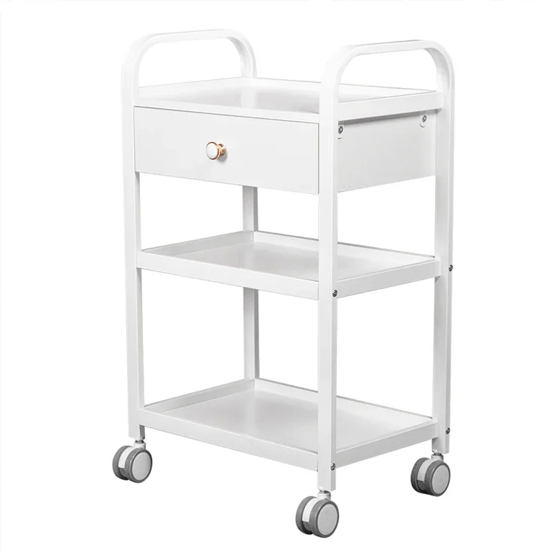 

Serving Rolling Cart Bedroom Nordic Salon Trolley Minimalist Multifunction Salon Trolley Carrello Attrezzi Beauty Furniture HDTC