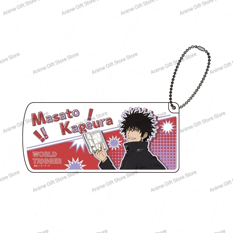 New product Anime World Trigger Acrylic Keychain Decoration Backpack Pendant Valentine's Day Gift Toys 6cm