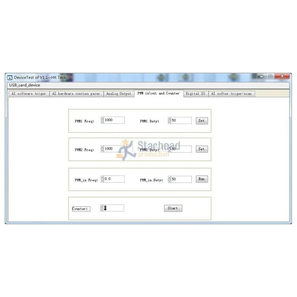 وحدة الحصول على البيانات USB DAQ 16AD 2AO 8DI 8DO PWM Counter 16 مدخل تناظري أحادي الطرف 12 بت 100Ksps، مثال LabVIEW Matlab #5