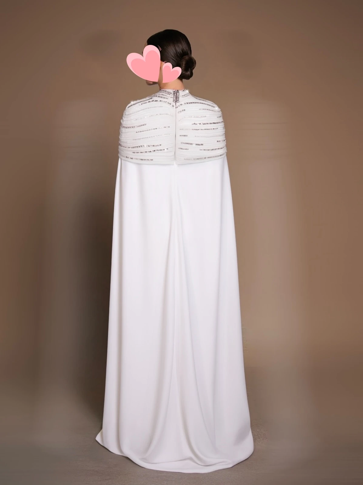 Oisslec Dress Elegant Vintage Sweet White Beads Ruffle Cape Stylish Customize Formal Occasion Prom Dress Evening Party Gowns image 2