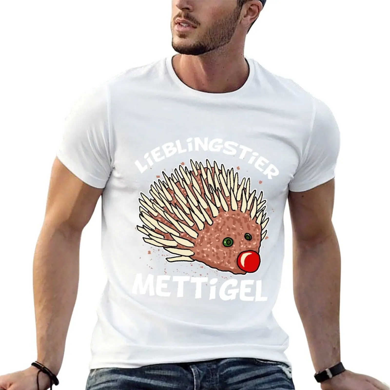 Favorite Animal Mettigel Minced Meat Minced Hedgehog T-Shirt funny gifts summer clothes mens clothing
