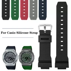 Watch Band For Casio G-Shock GM-2100 GM-S2100 GA-2100 GM-5600/GA5600 silicone men's sports waterproof Watch accessories strap