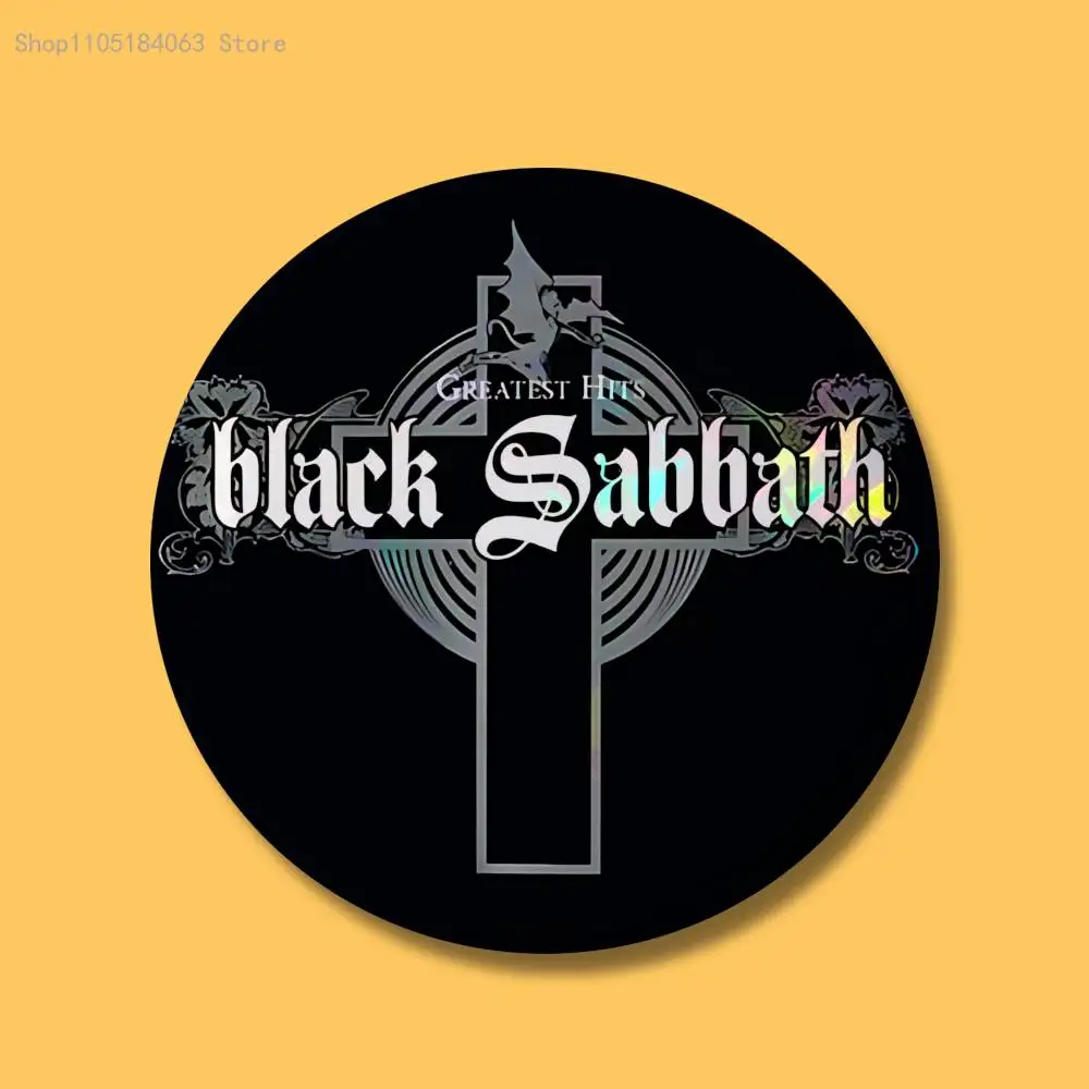 B-أسود S-Sabbath Ozzy شارات زر مستدير الإبداعية دبوس بروش شارة حقيبة اكسسوارات الديكور المشجعين جمع الأصدقاء الهدايا #4