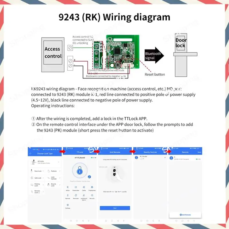 M20K SN9243 Electronic Lock Module 4.5-10V BLE5.0 Electronic Lock Module Electronic Lock Module Foralexa / Google Home