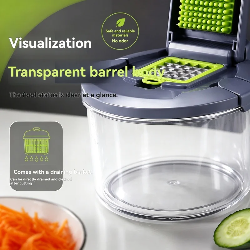 Manual Salad Spinner Vegetable Fruit Dehydrator Rotating Drain Basket Kitchen Salad Prep Gadget
