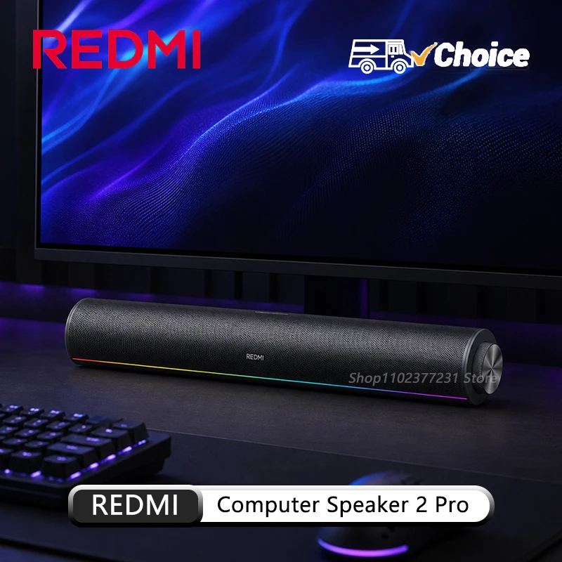 Original NEW REDMI Computer Speaker 2 Pro Four-Unit Two-Channel Stereo RGB Ambient Light Bluetooth 5.0 Built-in Microphone