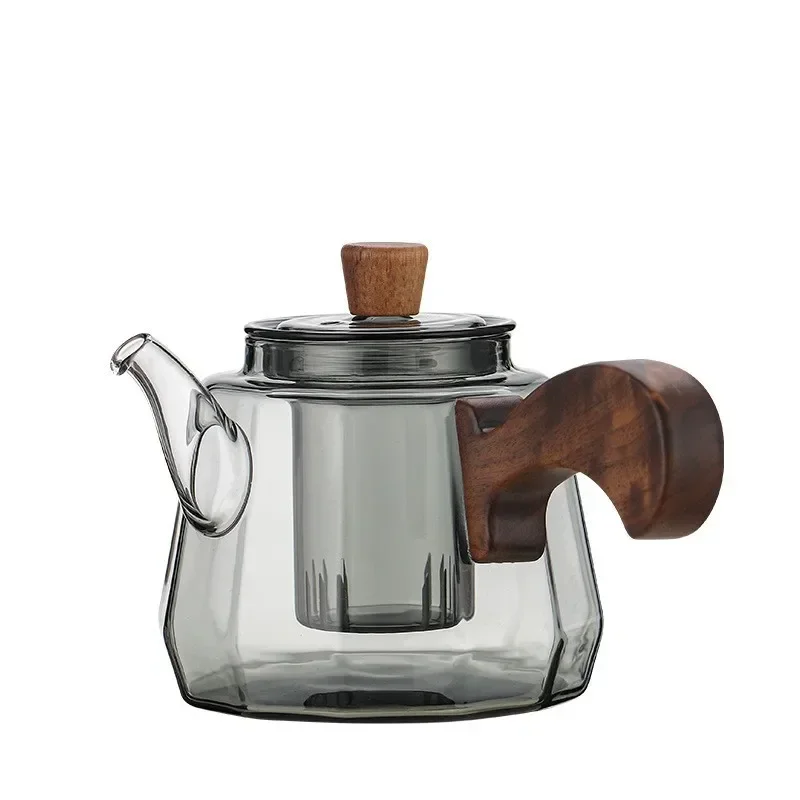 

Side-handle brewing teapot glass teapot octagonal exquisite pot electric teapot furnace tea high borosilicate glass teapot.