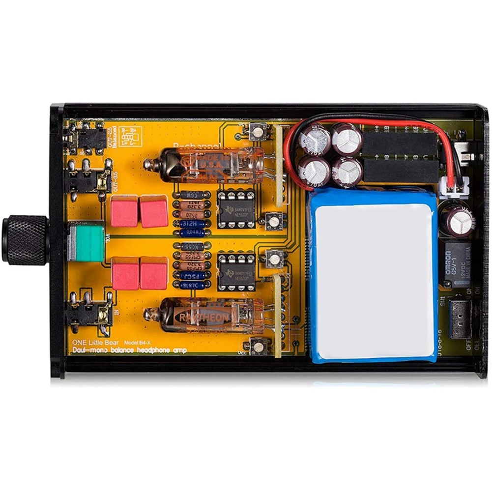 B4-X แบบพกพา Dual-Mono สูญญากาศเครื่องขยายเสียงหูฟัง EU Plug_BSH